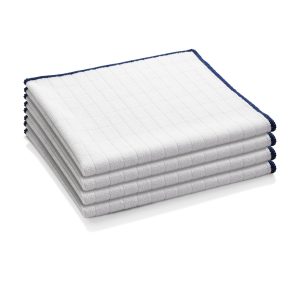 Wash & Wipe Cloths - 4 PC / Blue Trim