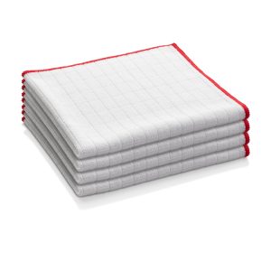 Wash & Wipe Cloths - 4 PC / Red Trim